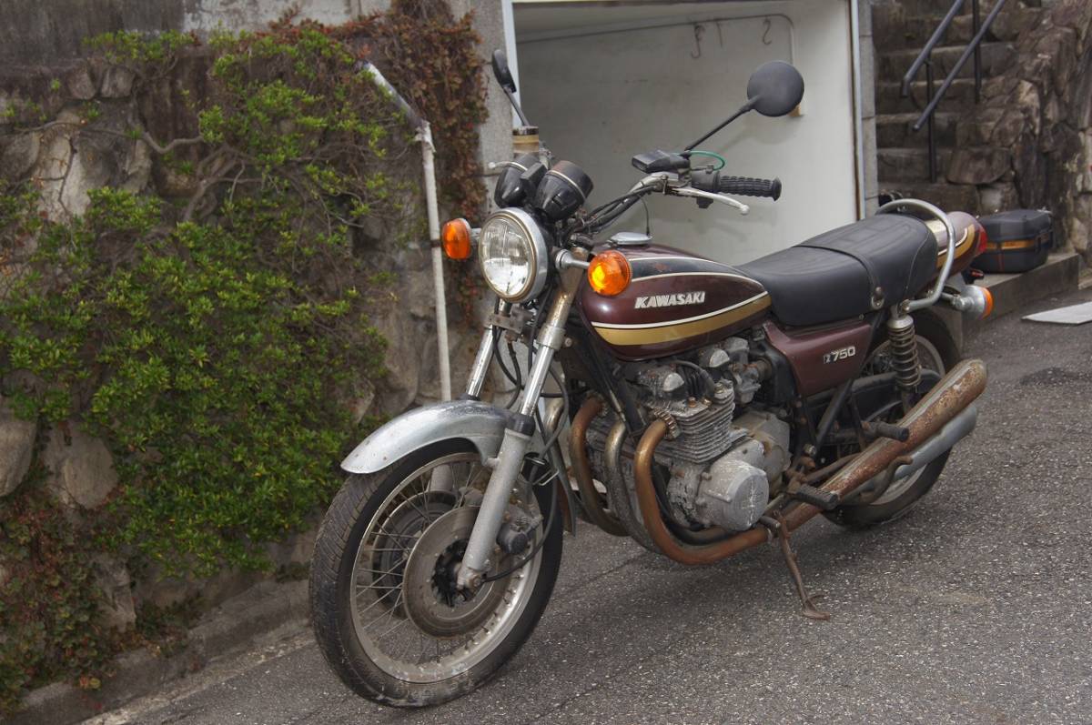 昭和53年 当時物 カワサキ Z750 FOUR D1 検切返納書類有 Z2外装 基本 