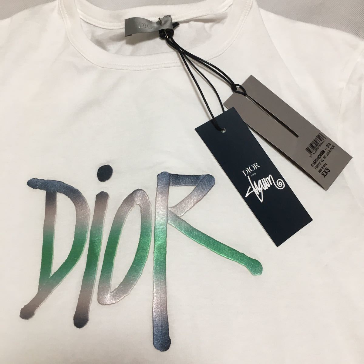 未着用 DIOR shawn STUSSY 希少 XXS 半袖 白 ホワイト Tシャツ