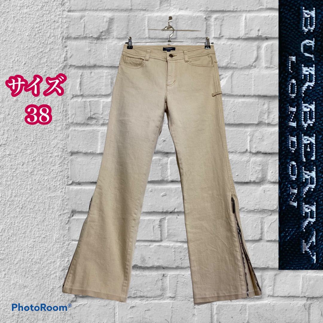 BURBERRY LONDON ノバチェック ブーツカット デニム サイズ38