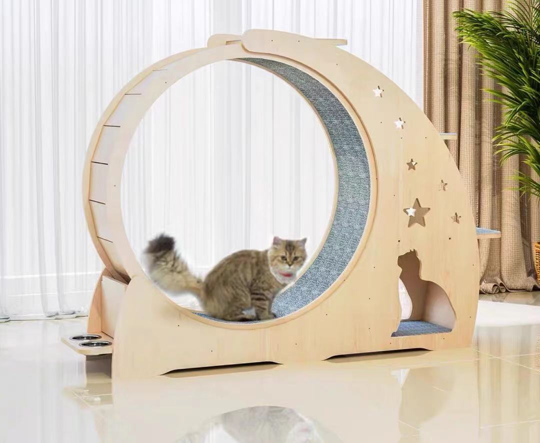 新春セール♪国内在庫♪高品質♪キャットホイール 猫用ルームランナー 家 遊び場 多機能 キャットハウス ランニングマシン 猫 キャット 新年セール 猫用ルームランナー キャットホイール 爪とぎ 猫用 日本製の通販