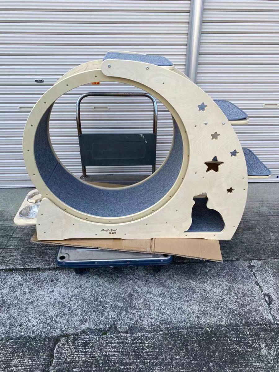 新春セール♪国内在庫♪高品質♪キャットホイール 猫用ルームランナー 家 遊び場 多機能 キャットハウス ランニングマシン 猫 キャット 新年セール 猫用ルームランナー キャットホイール 爪とぎ 猫用 日本製の通販