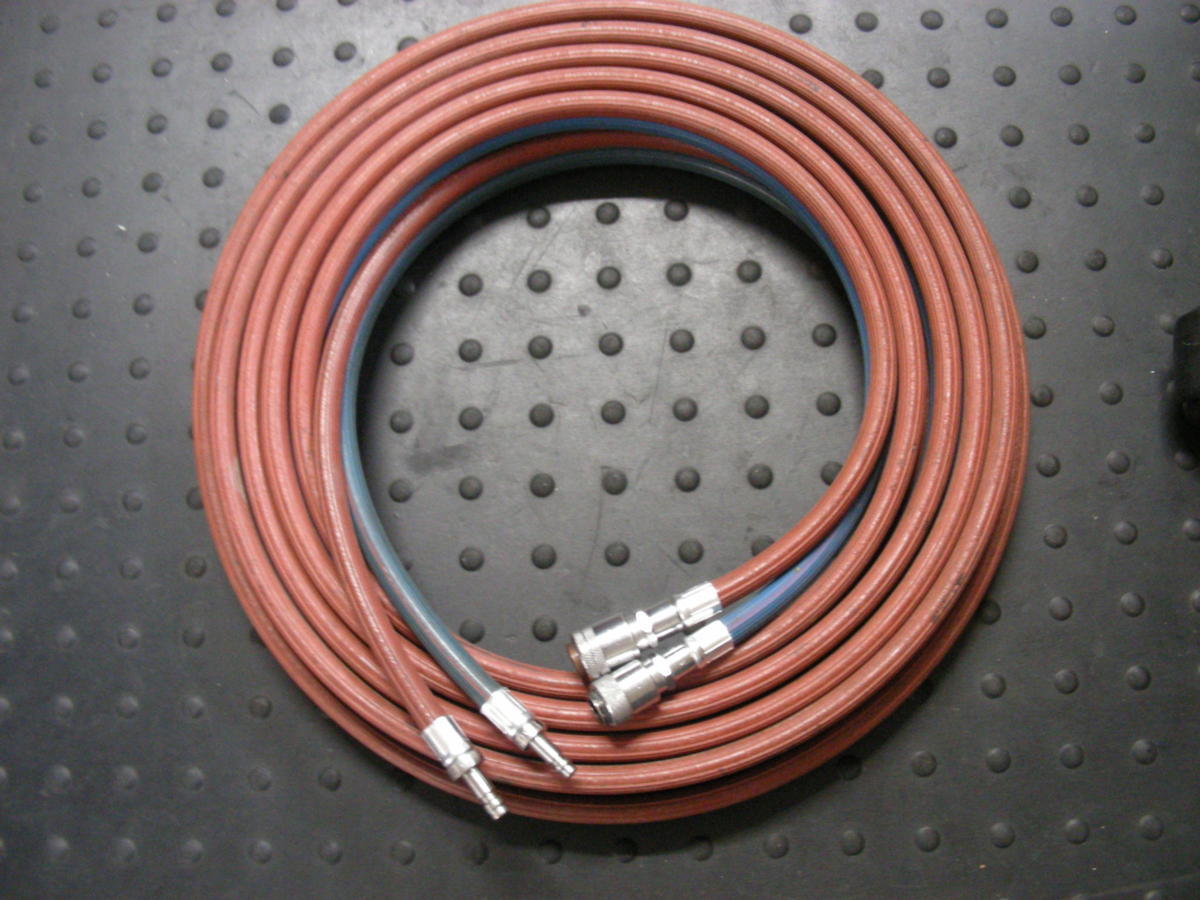 中古 ガス切断用 5+5（細径）ツインホース 両端AS-AP付 9m