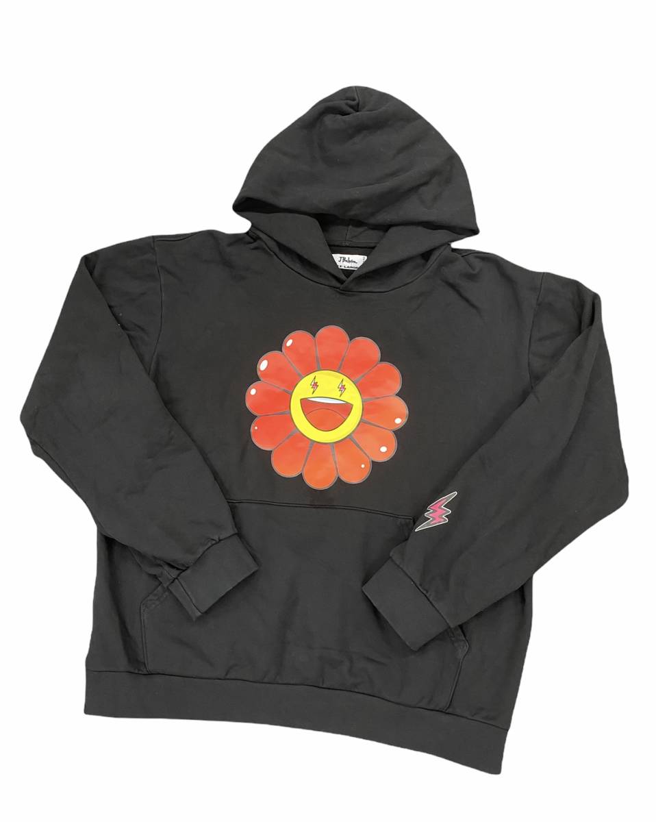 ■ J Balvin x Takashi Murakami 20SS MORADO LARGE FLOWER HOODIE コラボ スウェット パーカー ジェイ バルヴィン 村上隆 ■ XXL