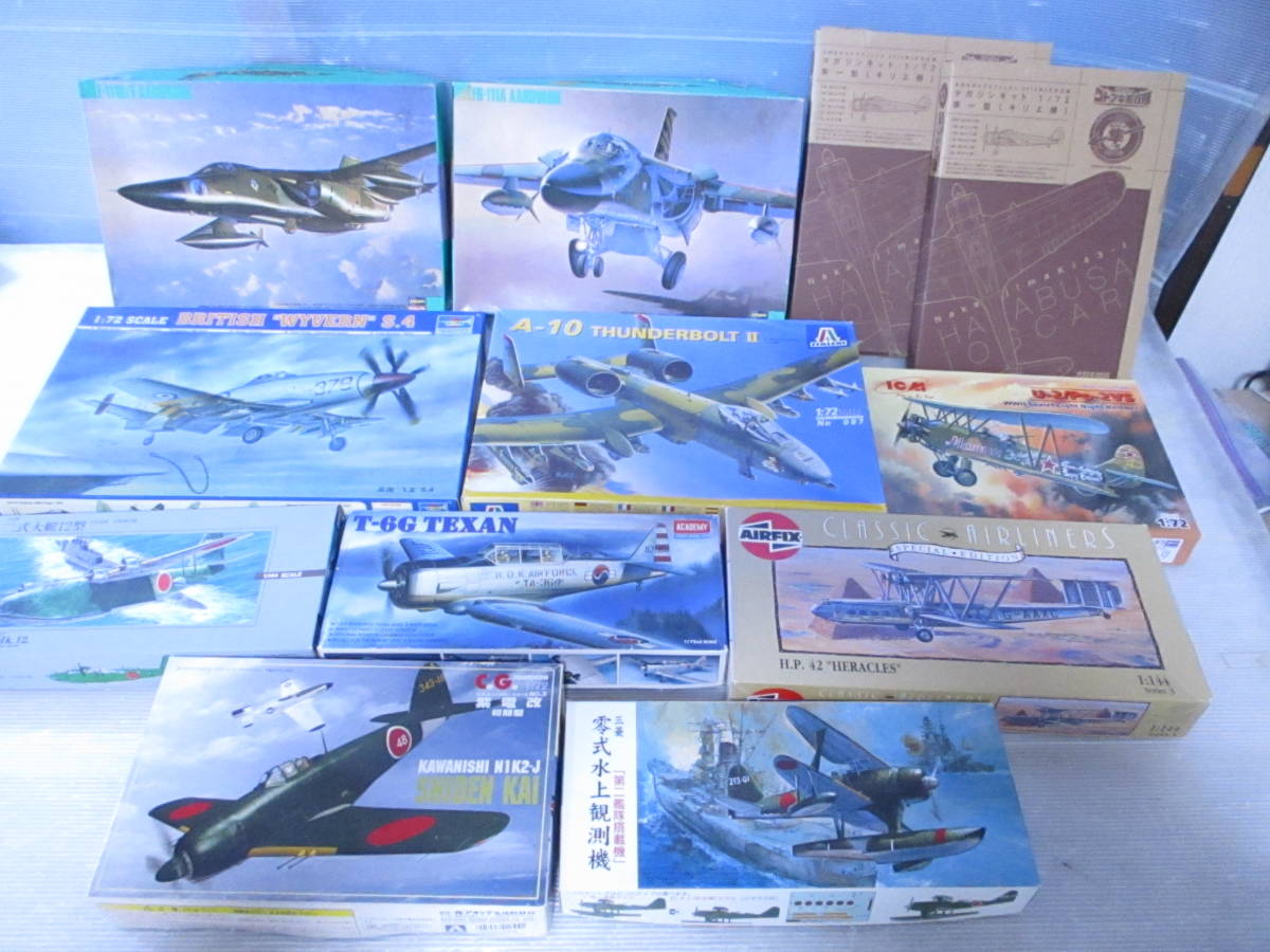 【送140】1円～ AIRFIX 1/144 H.P.42 ”HERACLES イタレリ 1/72 A-10 サンダーボルト２ アカデミー T-6G TEXAN まとめセット ジャンク品