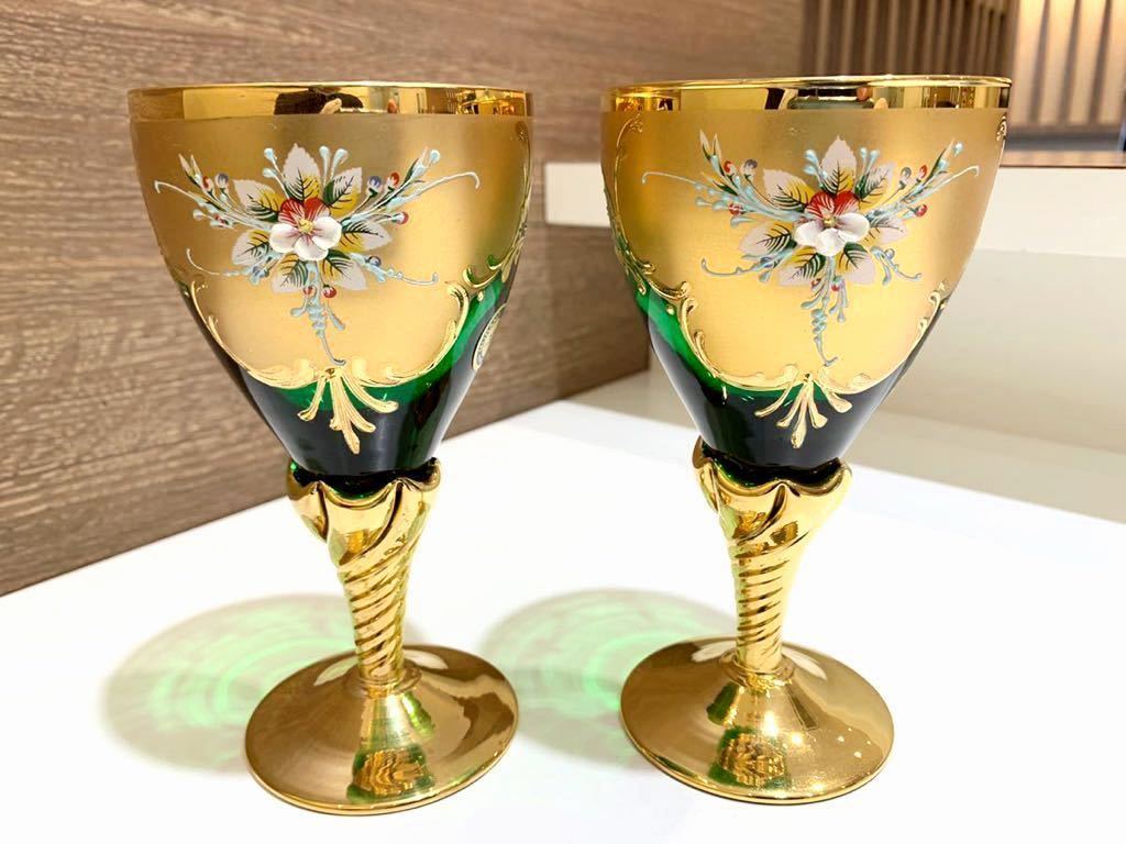 MURANO GLASS ムラノ ガラス ベネチアングラス グラス ワイングラス 