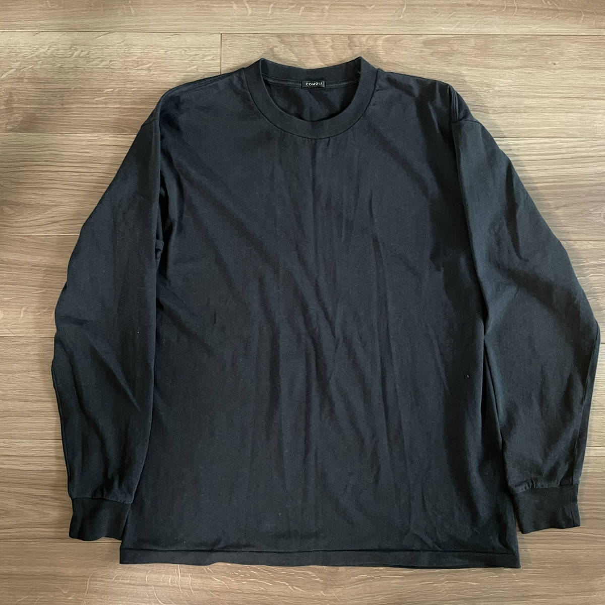 comoli 20SS 空紡天竺長袖クルー black 2 COMOLI (コモリ) 空紡天竺 長袖Tシャツ