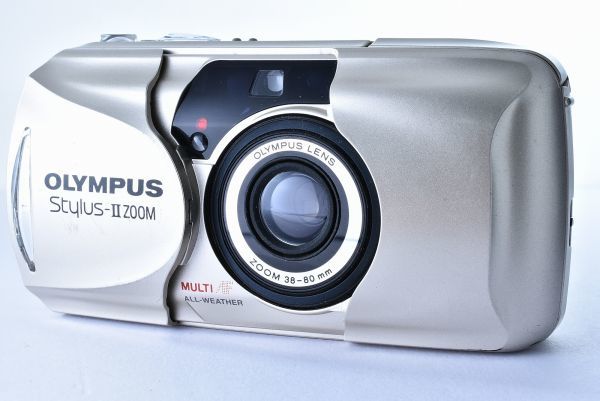 【極上美品】OLYMPUS オリンパス Stylus II ZOOM シルバー フィルムカメラ コンパクトカメラ シャッター動作確認済み