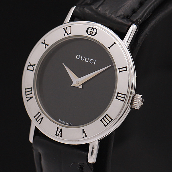 GUCCI 1800L レディース腕時計 1円☆正規☆【グッチ】1800L 白文字盤 スイス製 QZ レディース腕時計