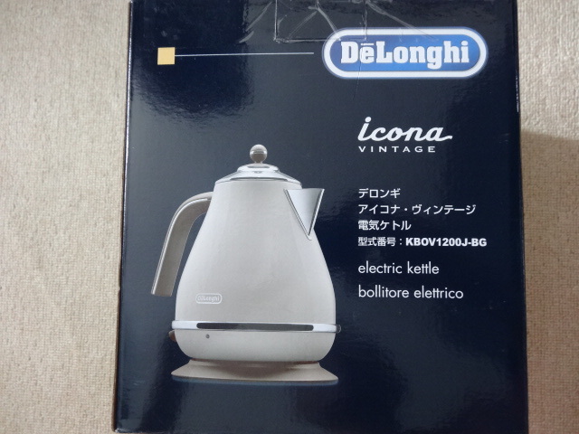 新品　デロンギ DeLonghi 電気ケトル アイコナ・ヴィンテージ ドルチェベージュ 1.0L KBOV1200J-BG