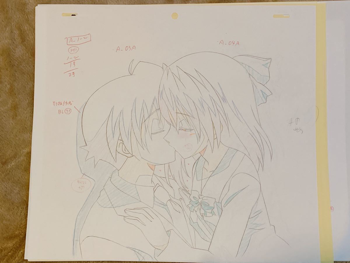 スクールデイズ　キスシーン 第8話 原画＋他セット　[アニメ素材]