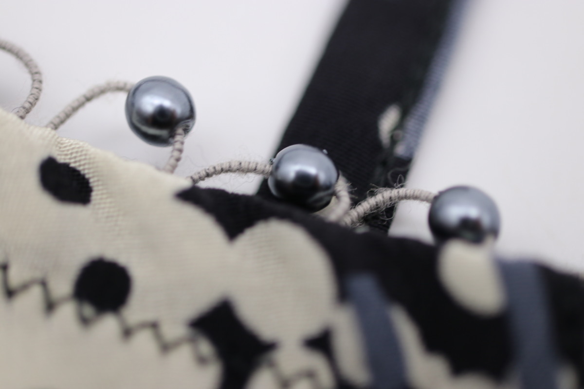 シャネル CHANEL ココマーク ドット柄 ネクタイ チェーン シルク 美品