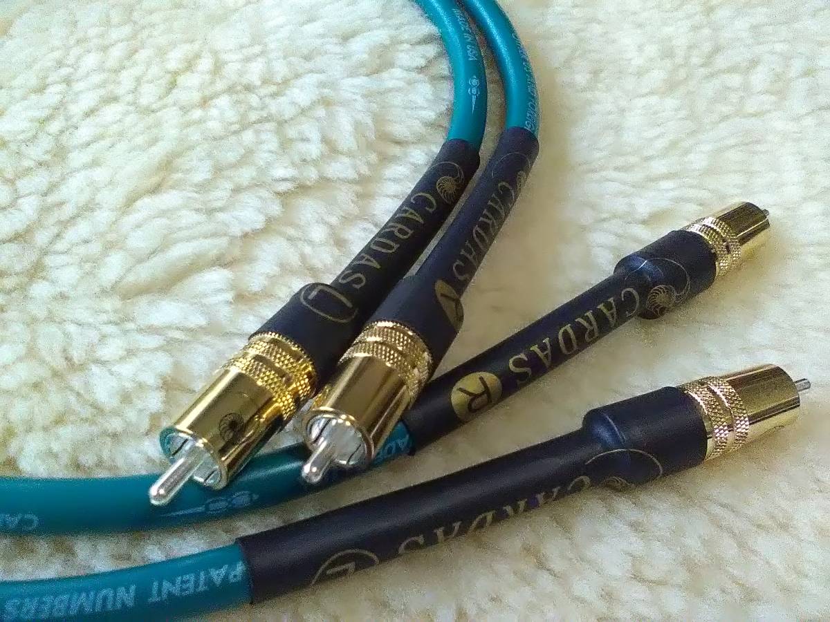 CARDAS AUDIO CROSS Spec ☆エアチューブ構造 0.75ｍペア　シルバーコッパーRCAプラグ搭載 中古動作品