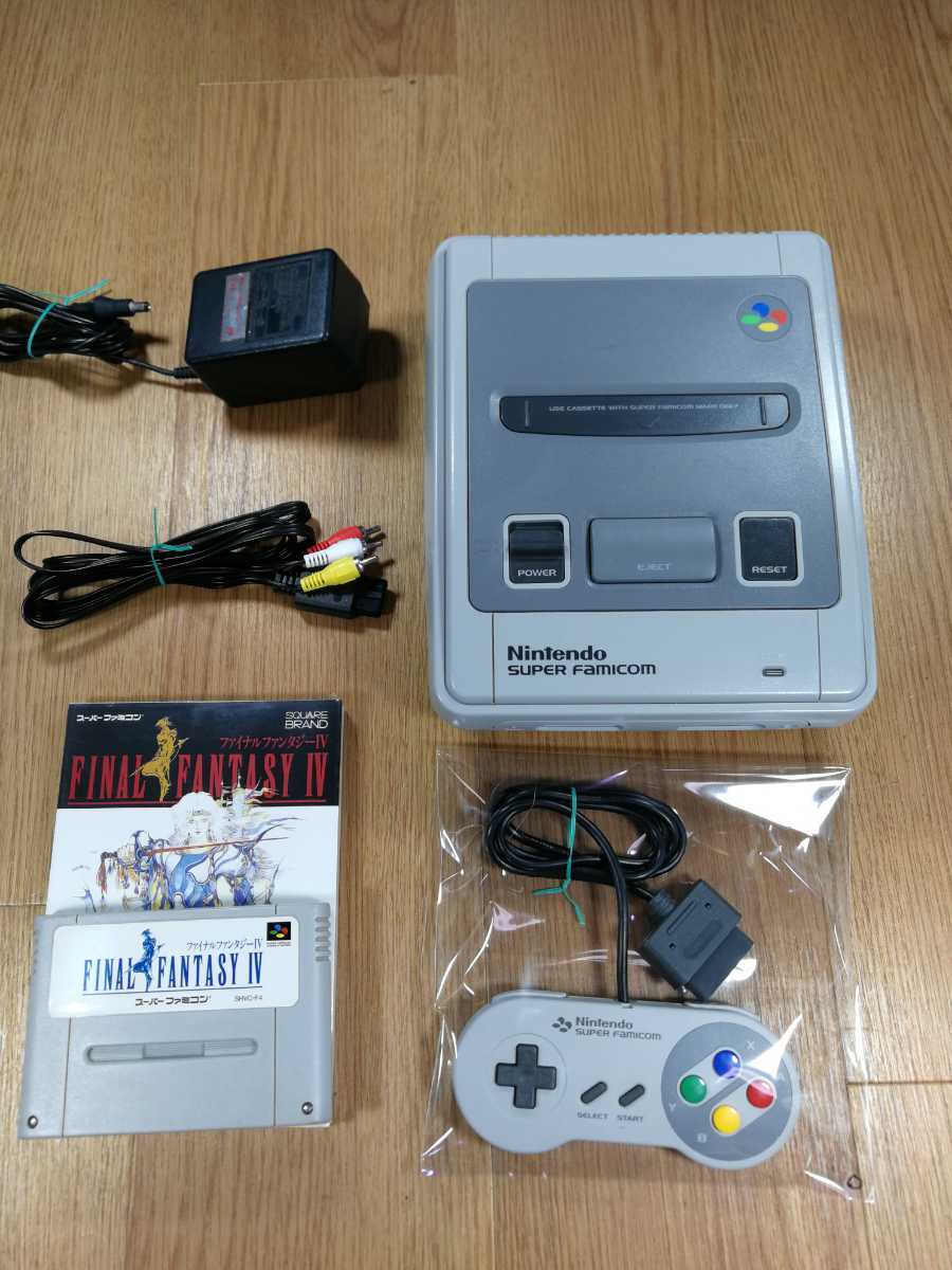 【B2157】送料無料 1CHIP-02 SFC 本体 コントローラー1個 ソフト1本付き ( スーパーファミコン ファイナルファンタジーIV 後期型 空と鈴 )