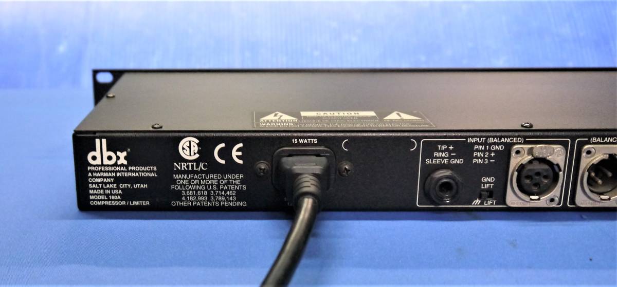 W-6 コンプリミッター dbx 160A （中古) dbx 160A コンプレッサー