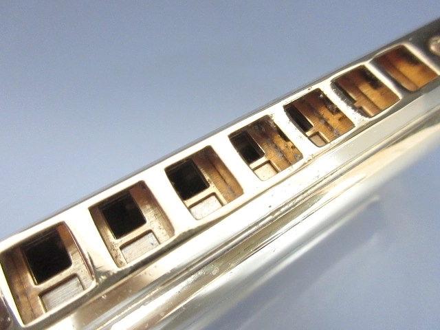 XF605☆希少品! トンボ ユニ・クロマチックハーモニカ ゴールド No