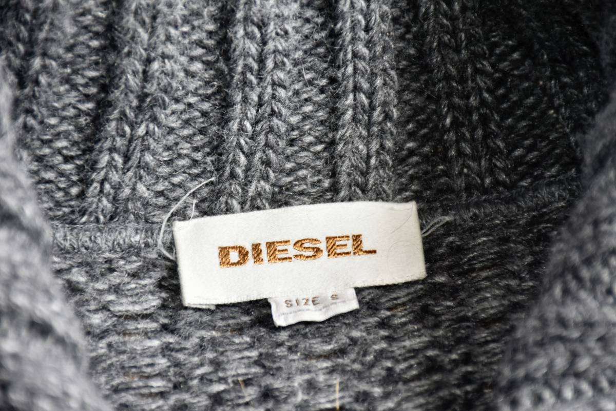 希少 良品 ディーゼル DIESEL ウール ロング ケーブル編み アラン 