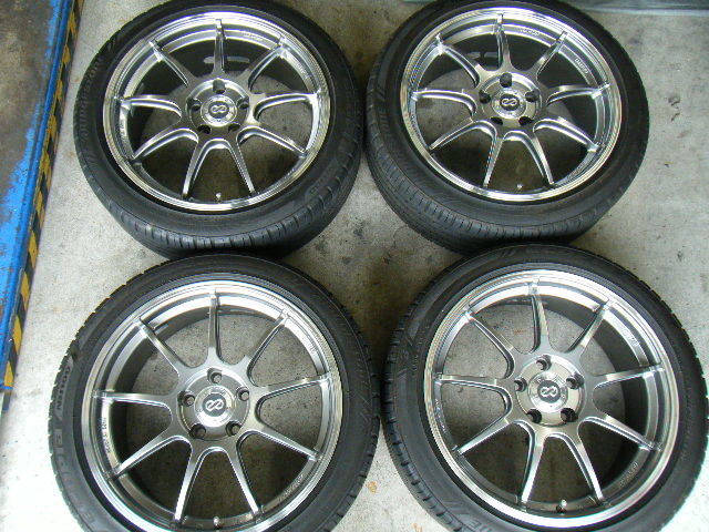ＥＮＫＥＩ　ＲＳＭ９☆エコピアＮＨ１００　２１５/４５Ｒ１８＆ＲＳＭ９　７，５Ｊ－１８/１１４，３/５Ｈ＋４８☆４本セット
