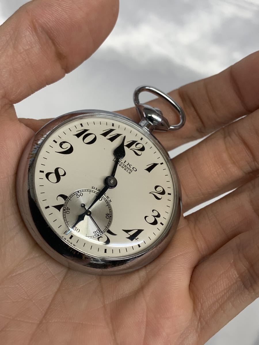 SEIKOSHA 懐中時計 シルバー SEIKO PRECISION 15石 DIAFLEX 手巻き SEIKOSHA 懐中時計 手巻き