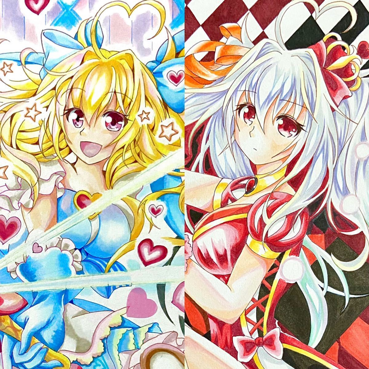 手描きイラスト2枚セット 創作 アリス ハートの女王風 手描きイラスト 売買されたオークション情報 Yahooの商品情報をアーカイブ公開 オークファン Aucfan Com