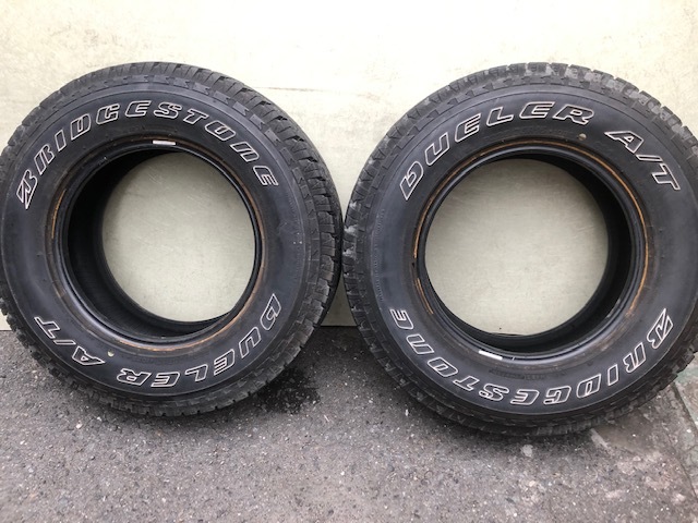 バリ山ラジアル 225/75R15 102S BRIDGESTONE DUELER A/T694ブリヂストンデューラー 2本ホワイトレタージープラングラーデリカジムニー