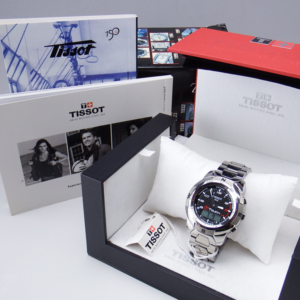 ほぼ美品 ティソTタッチ メンズクオーツSSベルト 楽天マラソン期間中