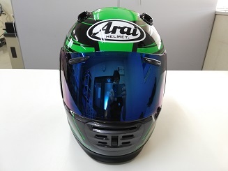 Arai RAPIDE-IR CHRONUS クロノス グリーン 付属品あり Arai RAPIDE-IR