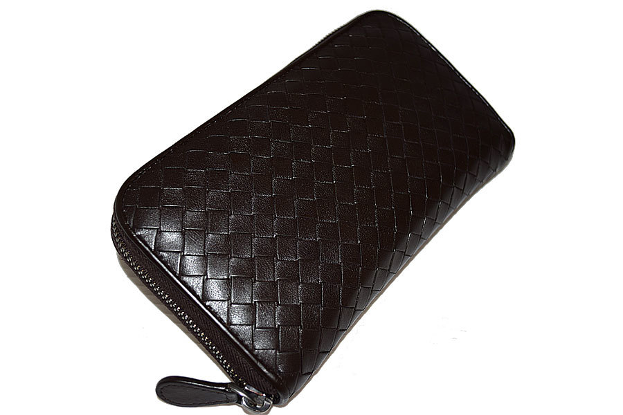 極美品ボッテガヴェネタ イントレチャート ブラック パイソン 長財布