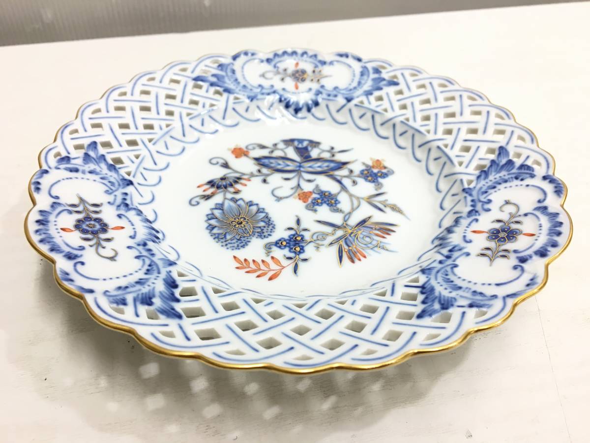 豊富な，人気 !! MEISSEN マイセン プレート カラーオニオン 金彩