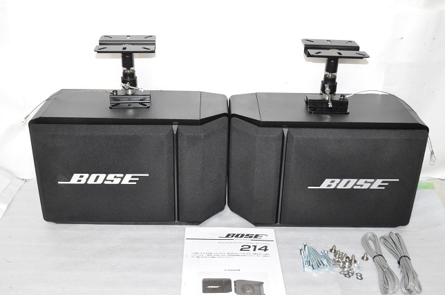 BOSE 214 スピーカー ボーズ シリアル連番 吊具ブラケット付 メンテナンス完了品 ペア