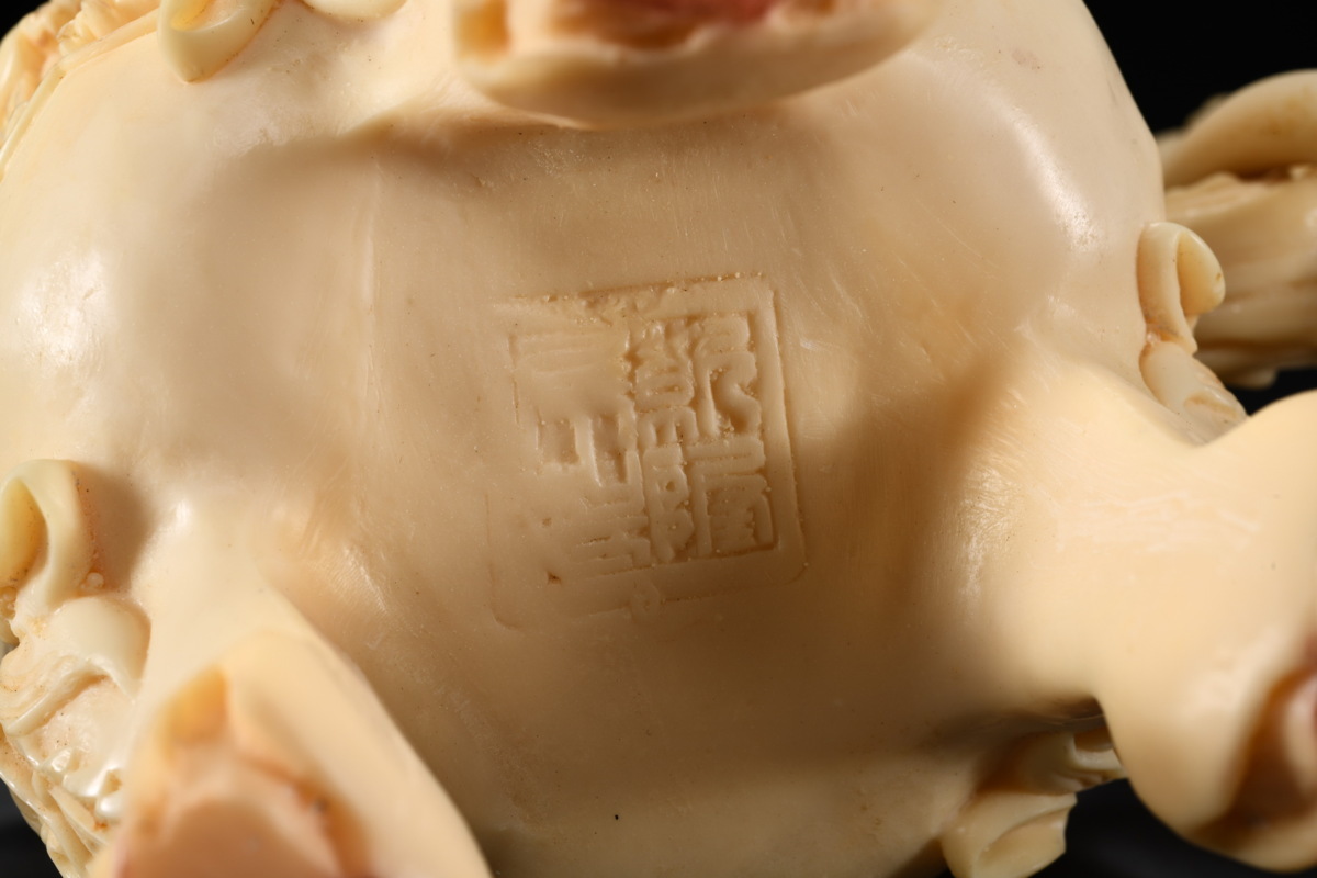唐銅四方風炉 双虎鏡 極細工 archaic vessel 名品ギャラリー ◇鶴鳴堂