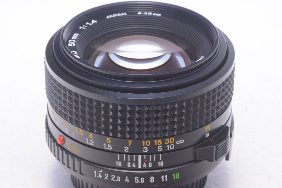【人気SALE，SALE】 MINOLTA ミノルタ MD 50mm 1:1.4 マニュアル フォーカス Manual Focus SR MD マウント 単焦点 標準 ＋(ミノルタ)｜売買されたオークション情報、yahooの商品情報をアーカイブ公開 - オークファン ミノルタ