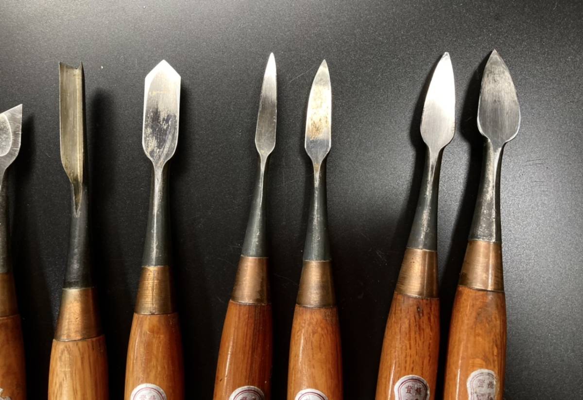 【兎】本職用！鑿　彫刻鑿　10本　助春　在銘（職人彫刻刀丸鑿匠宮大工DIY/棟梁/大工道具/鉋/のみ)_10