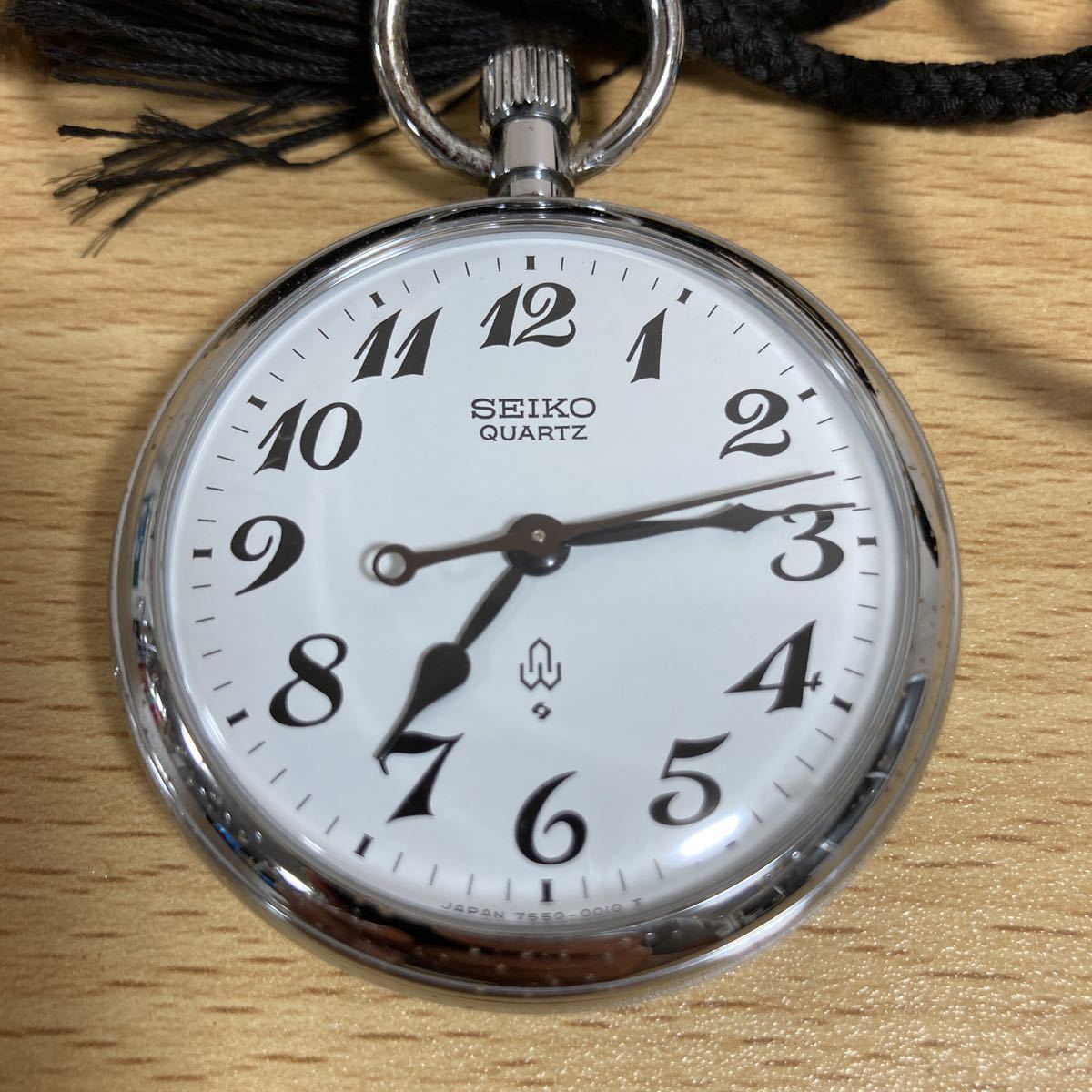 懐中時計 セイコー SEIKO 7550−0010 Yahoo クオーツ 【国鉄刻印あり