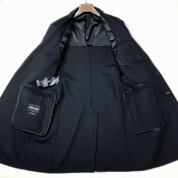 リッチ 贅沢なカシミヤ100％ GIORGIO ARMANI/ジョルジオ アルマーニ チェスターコート カシミヤ ネイビー 48 L 秋冬 ＃59(Lサイズ)｜売買されたオークション情報、yahooの商品情報をアーカイブ公開 -