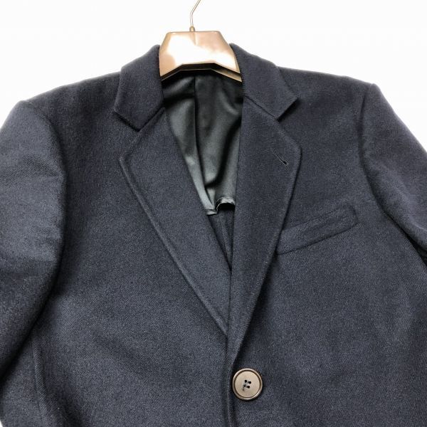 リッチ 贅沢なカシミヤ100％ GIORGIO ARMANI/ジョルジオ アルマーニ チェスターコート カシミヤ ネイビー 48 L 秋冬 ＃59(Lサイズ)｜売買されたオークション情報、yahooの商品情報をアーカイブ公開 -