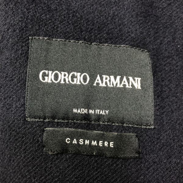 リッチ 贅沢なカシミヤ100％ GIORGIO ARMANI/ジョルジオ アルマーニ チェスターコート カシミヤ ネイビー 48 L 秋冬 ＃59(Lサイズ)｜売買されたオークション情報、yahooの商品情報をアーカイブ公開 -