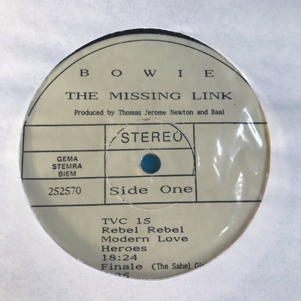 2026，新作登場】 [B2] DAVID BOWIE - THE MISSING LINK - VINYL ALBUM