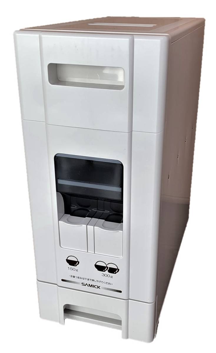 ☆白色 無洗米兼用コンパクトライスボックス(米びつ)12kg 新品 白色