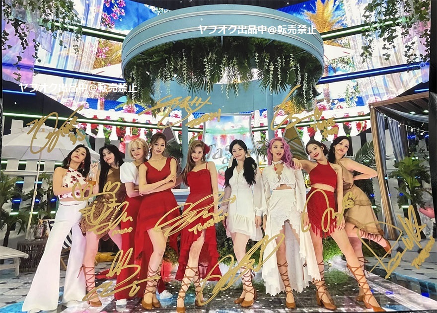 TWICE サイン　直筆　A4 写真　フレーム付き TWICE - サイン Yahoo!オークション TWICE☆全員直筆サイン入り☆A4