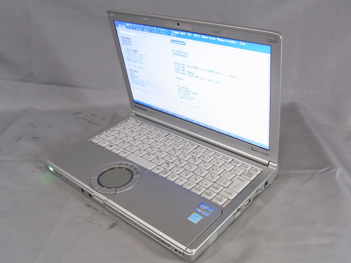 B26597 O-09196 Panasonic Let's note CF-SX2 CF-SX2A11CS Core i5 3340M 8GB ジャンク