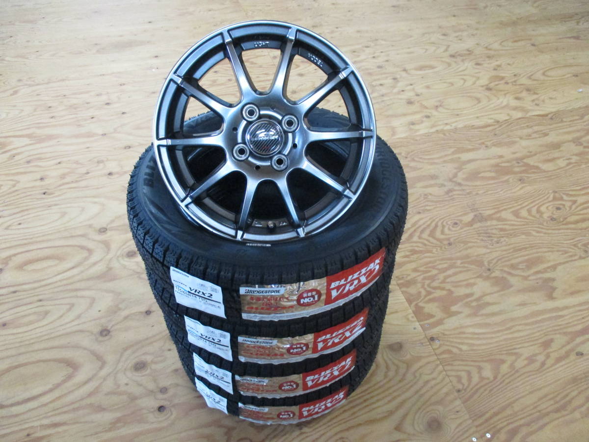 【定番，新作登場】 ムーブ等 BS VRX2 155/65R14 21年製造&アルミ 4本セット(スタッドレスタイヤ)｜売買されたオークション情報、yahooの商品情報をアーカイブ公開 - オークファン 4穴