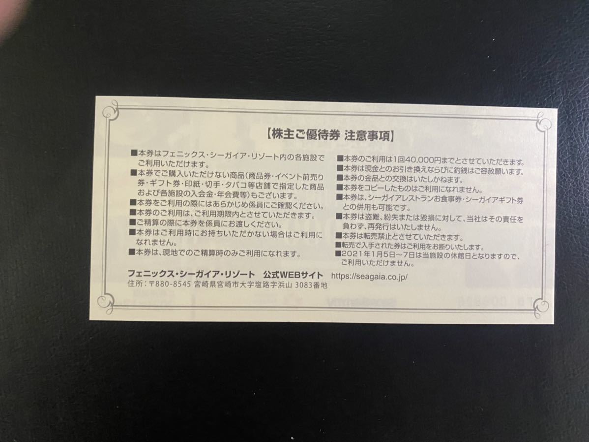 セガサミーHD 株主優待券 10000円分(5000円x2枚) フェニックス