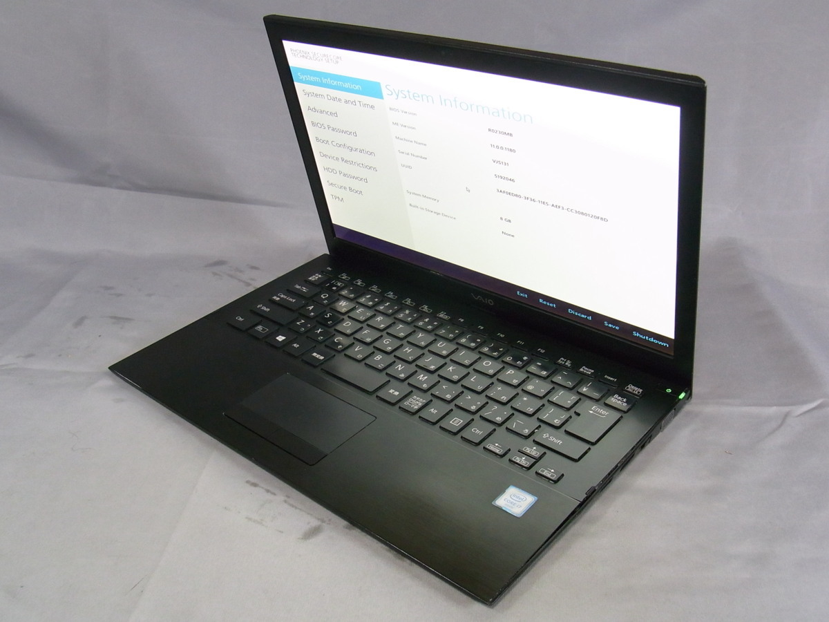 VAIO S13 SONY VJS131 RAM 4GB Laptop Note PC corei3-6100U SSD 