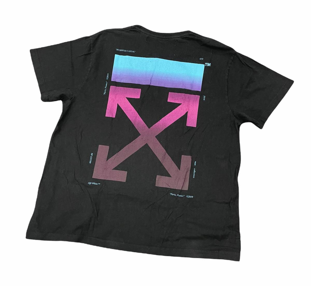 定価40700円 国内正規 名作□ OFF-WHITE GRADIENT S/S OVER TEE 