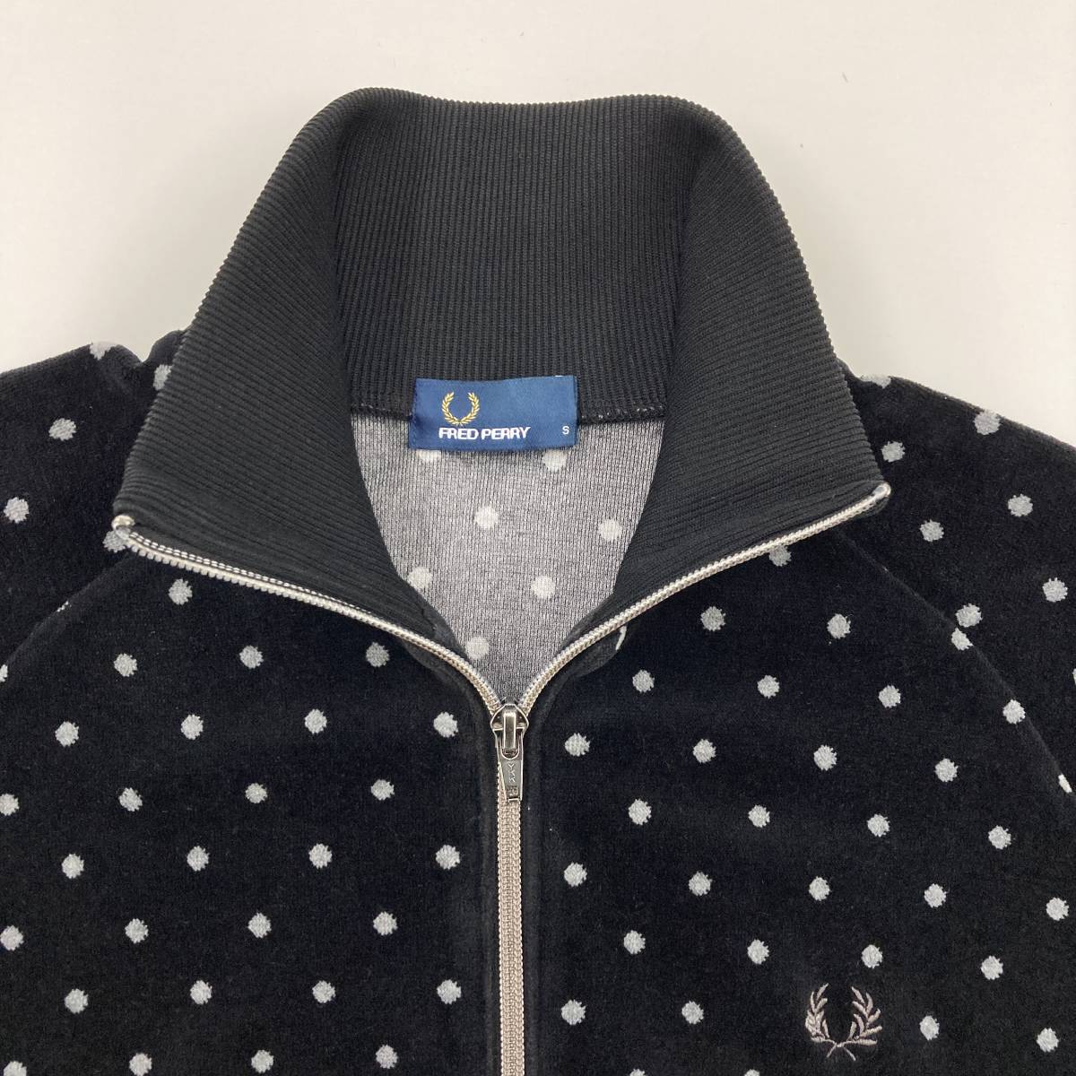FRED PERRY フレッドペリー ドット柄 ベロア トラックジャケット 