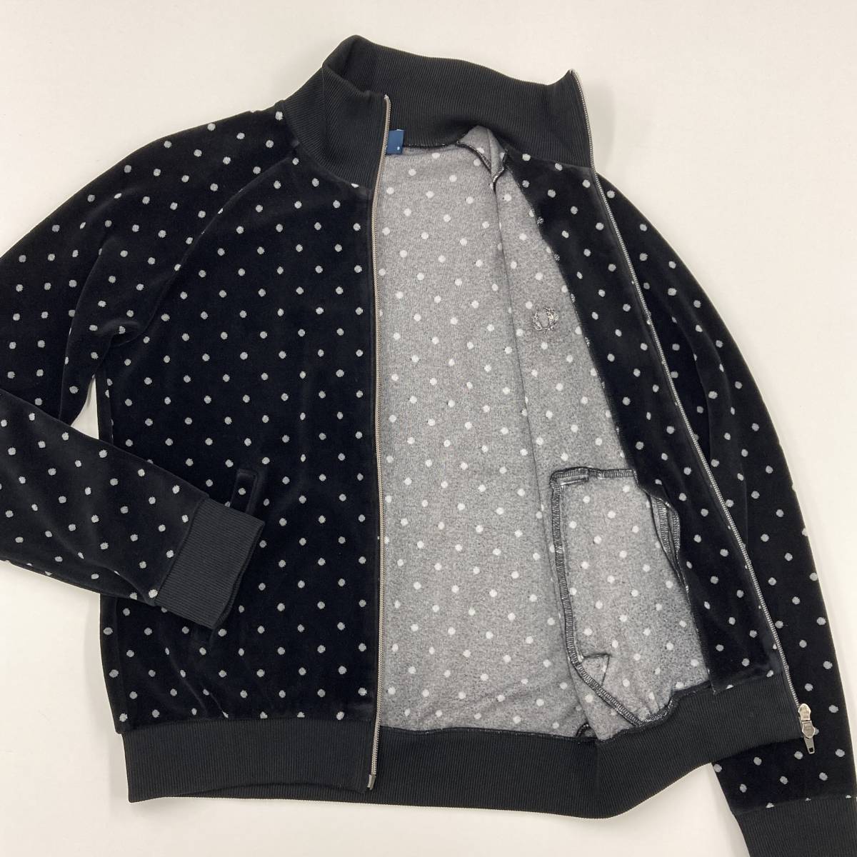 FRED PERRY フレッドペリー ドット柄 ベロア トラックジャケット