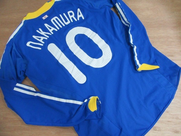 f7789n 希少☆2008 日本代表 ♯10 中村俊輔 長袖 ユニフォーム M
