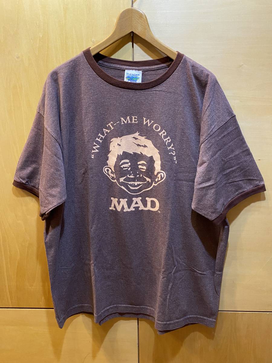 古着 MAD MAGAZINE アルフレッド・E・ニューマン Tシャツ XL ブラウン  