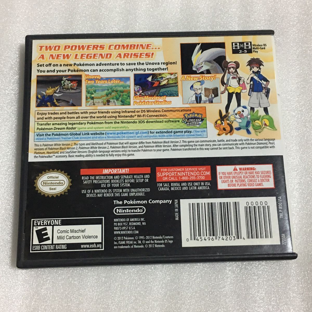 DS pokemon White version2 北米版 ポケットモンスターホワイト2  