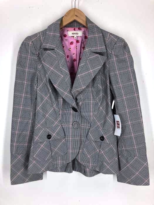 ケンゾー KENZO チェック テーラードジャケット レディース 38 中古 